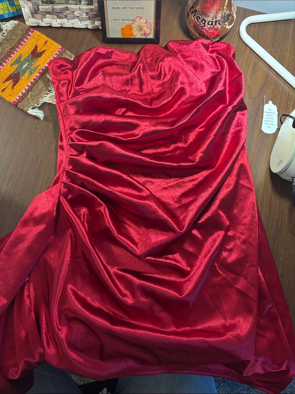 Strapless Wine Red Homecoming Dress